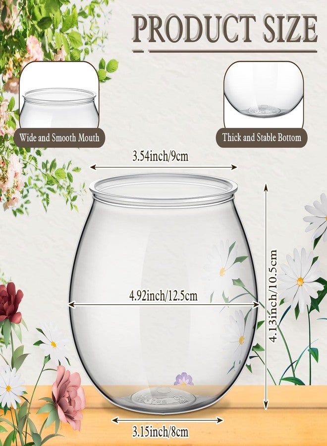 FoldTier 8 Pcs Plastic Fish Bowls for Centerpieces 27 oz Clear Fish Bowl for Drinks Unbreakable Heavy Duty Round Vase for Table Centerpieces Wedding Event Home Decor - Image 2